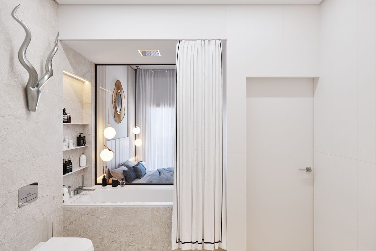 Apartment Belveder D-42, interior 3D visualization, Bečići, Montenegro (25 of 27)
