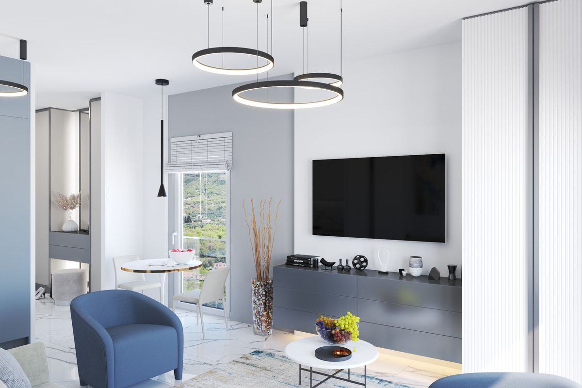 Apartment #33 Emerald Residence, interior 3D visualization, Bar, Montenegro (3 of 8)