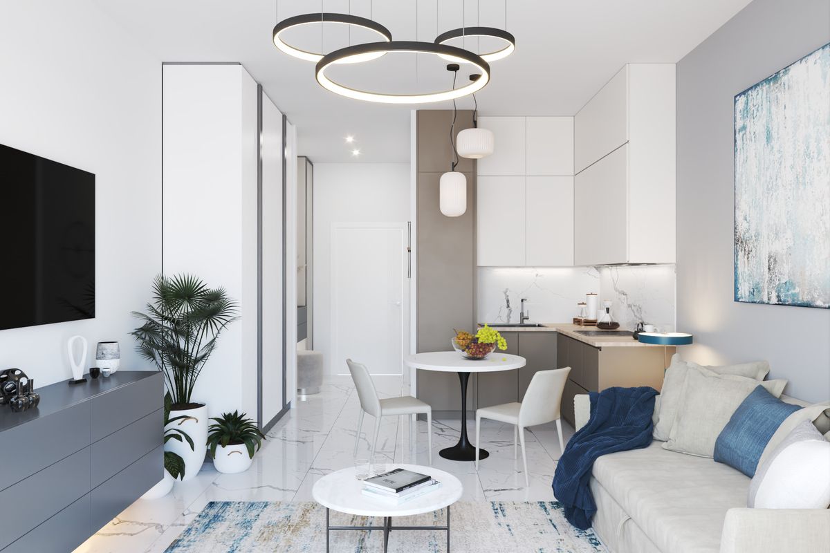 Apartment #34 Emerald Residence, interior 3D visualization, Bar, Montenegro (5 of 8)