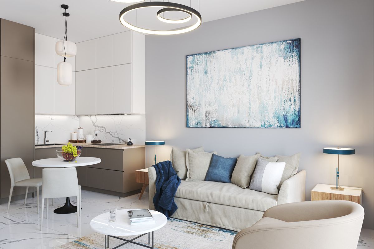 Apartment #34 Emerald Residence, interior 3D visualization, Bar, Montenegro (6 of 8)