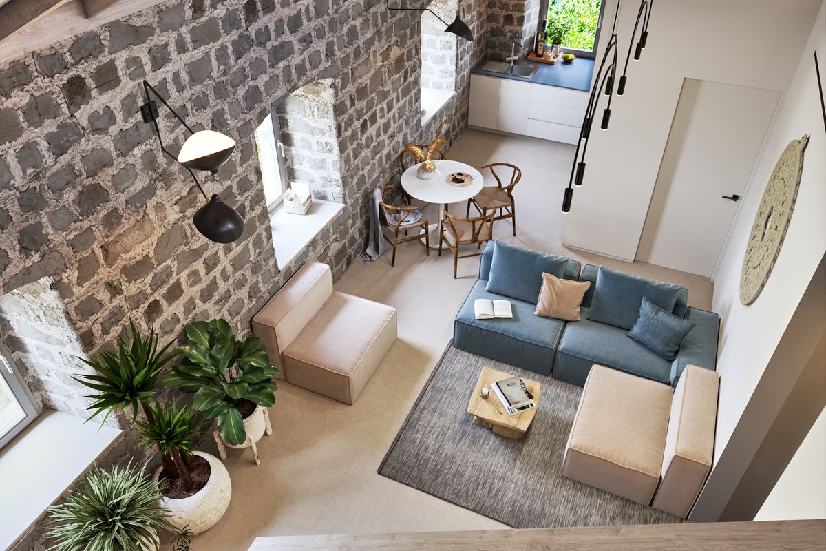 Boutique Hotel, interior 3D visualization, Prčanj, Montenegro (8 of 34)
