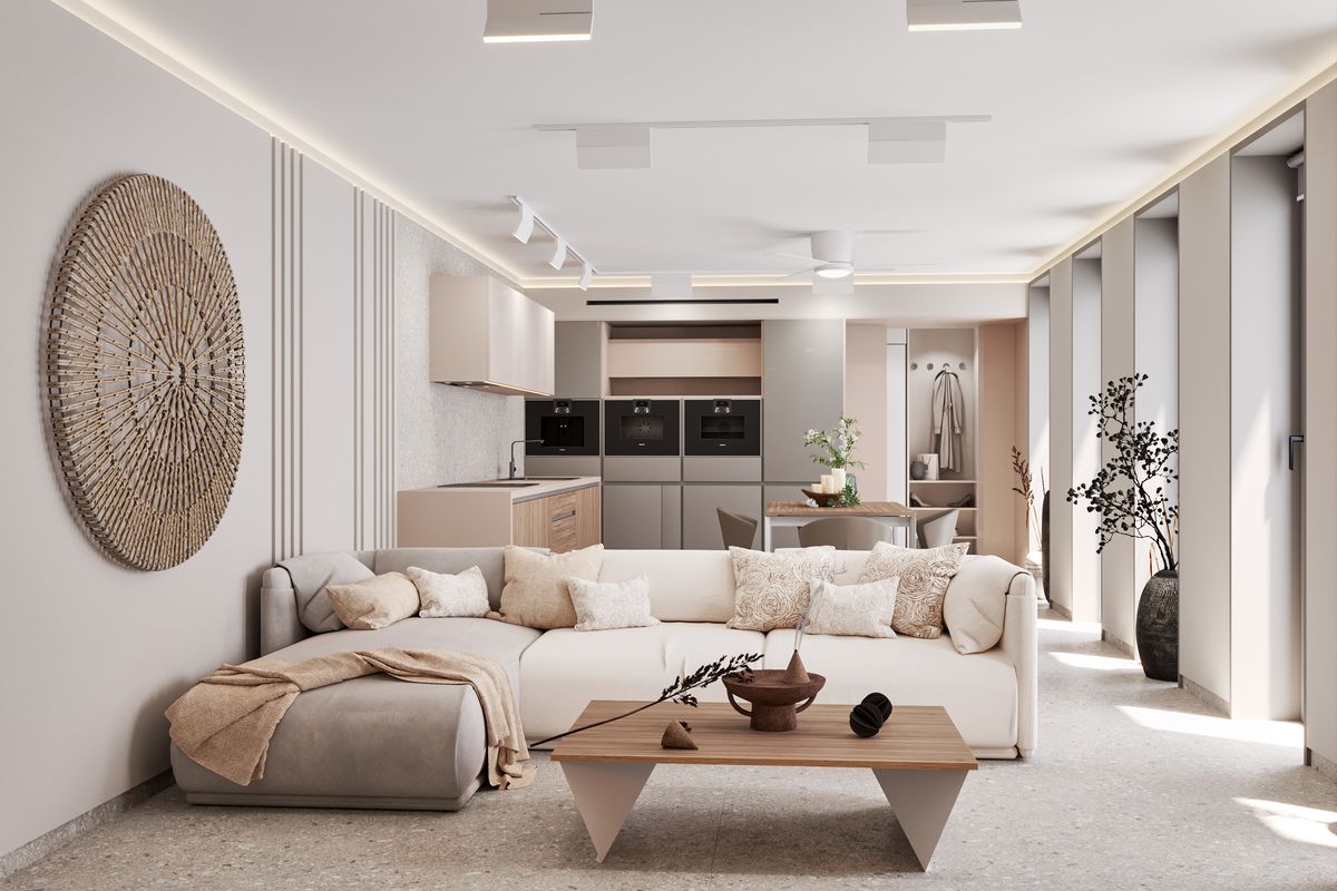 Private apartment in Zupci, interior 3D visualization