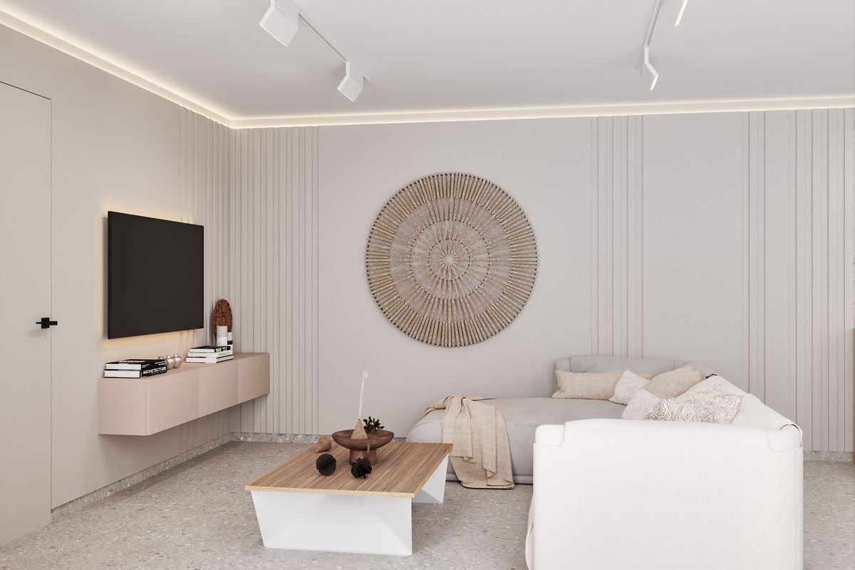 Living room interior visualization, Apartment Zupci